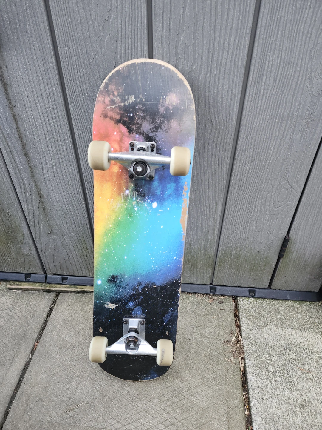 Skateboard with Galaxy Design