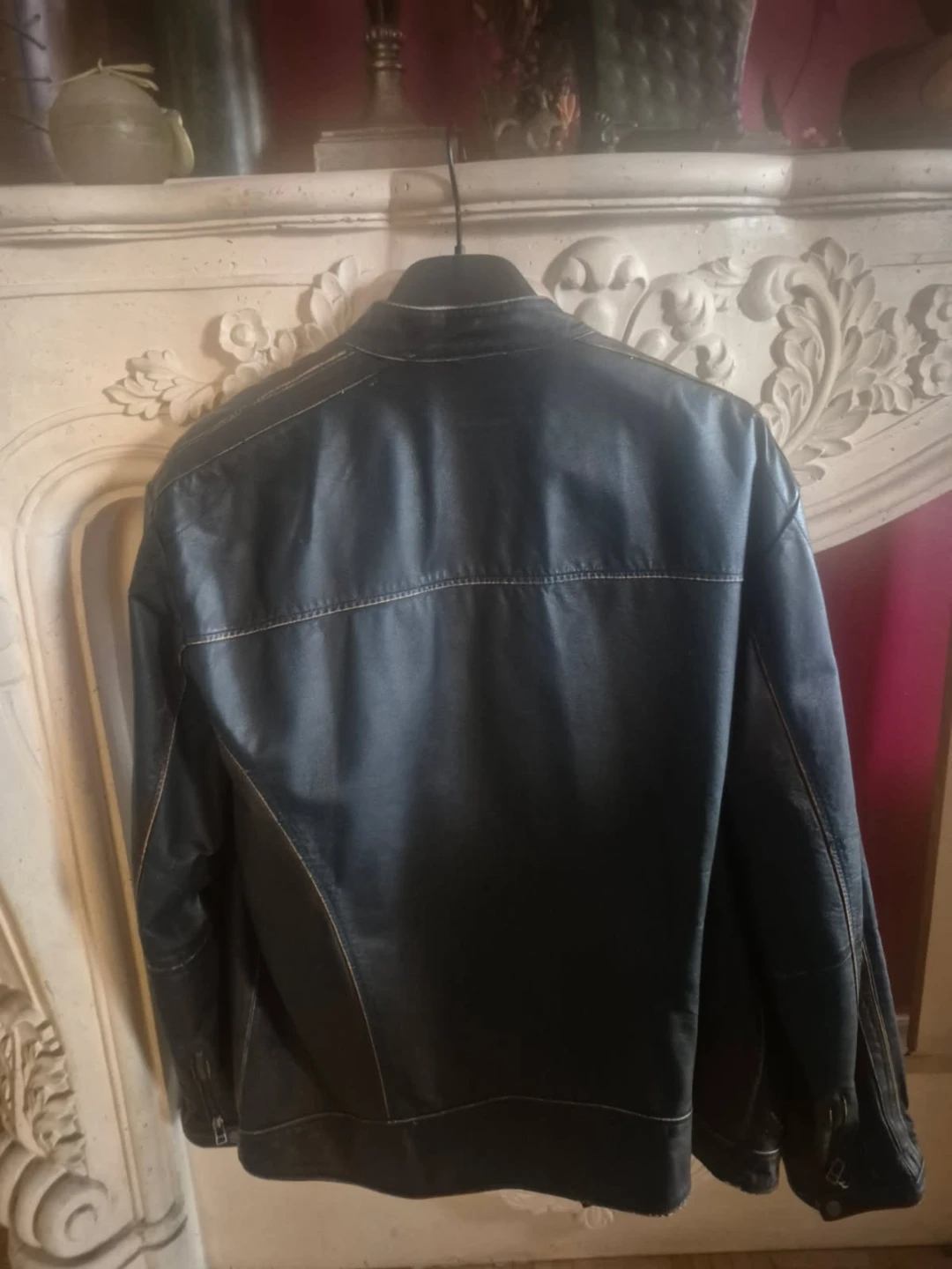 Leather Jacket  with red lining  Dragon Lining - photo 2