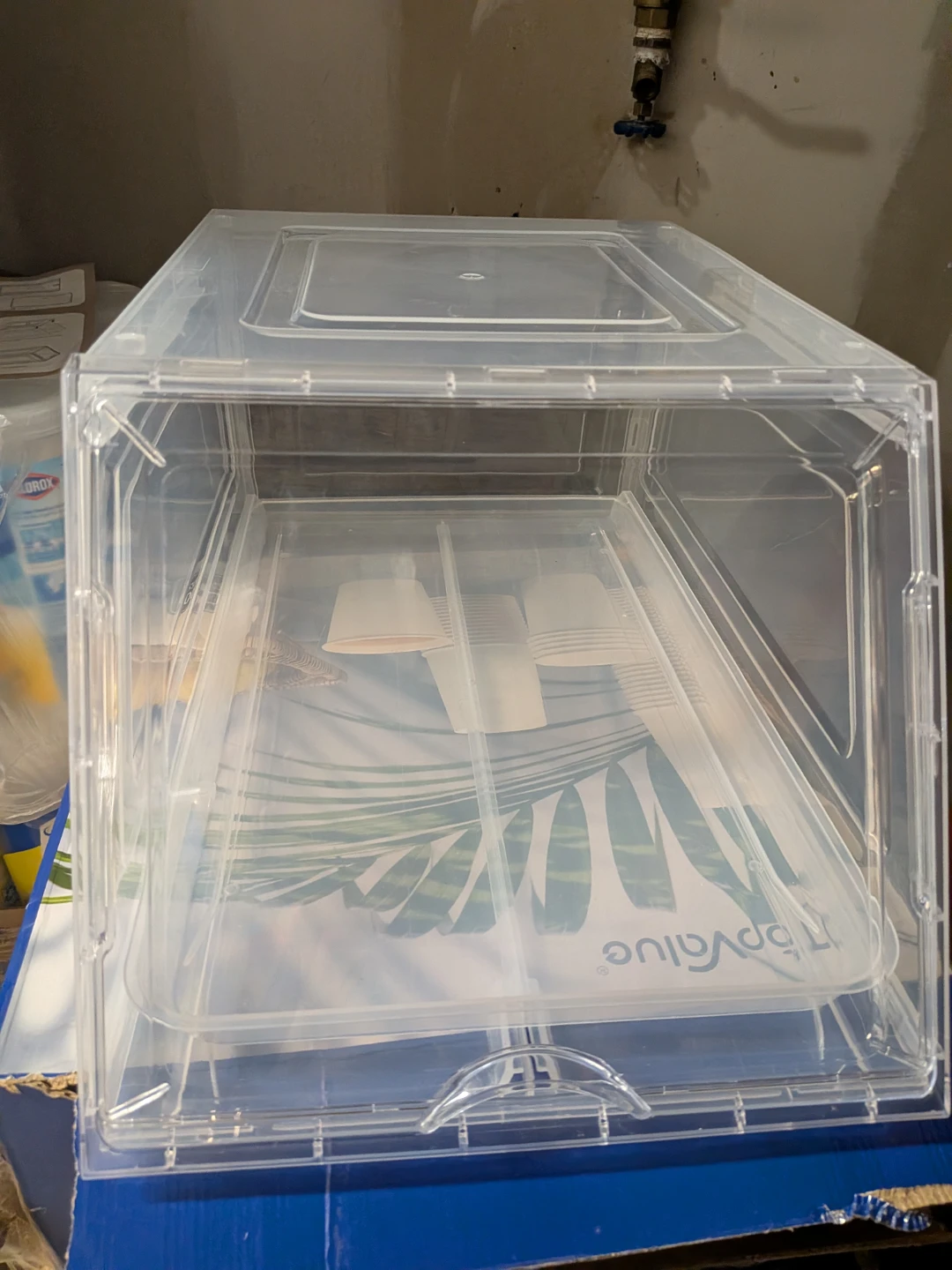 Clear Drop Front Hat Box Storage Container 🌱 - photo 3