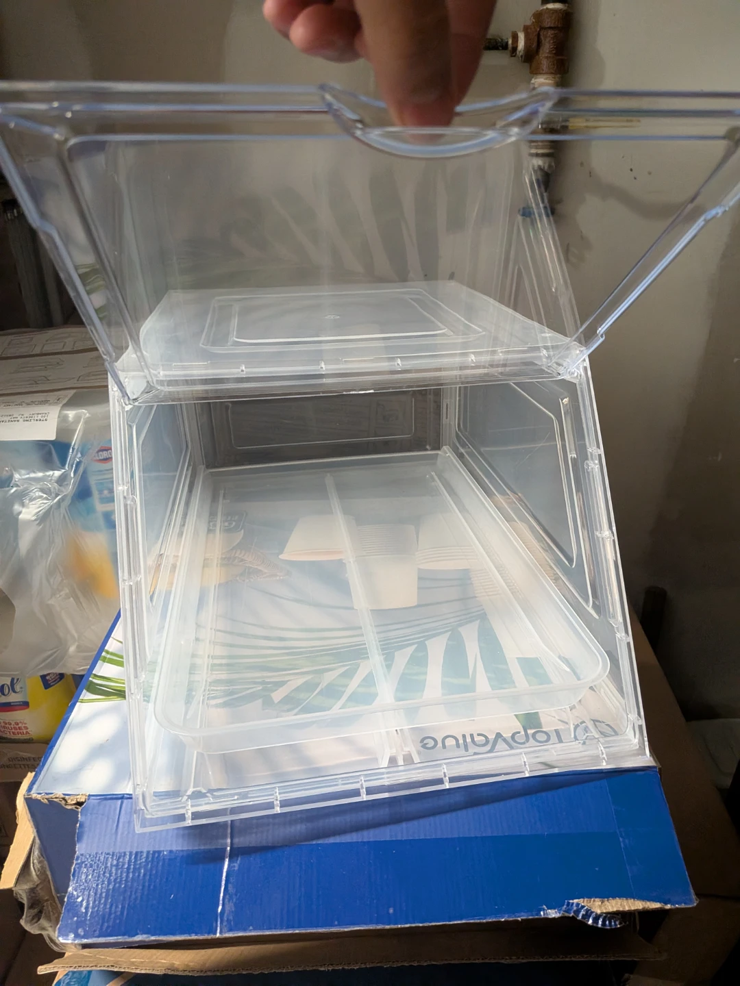 Clear Drop Front Hat Box Storage Container 🌱 - photo 5