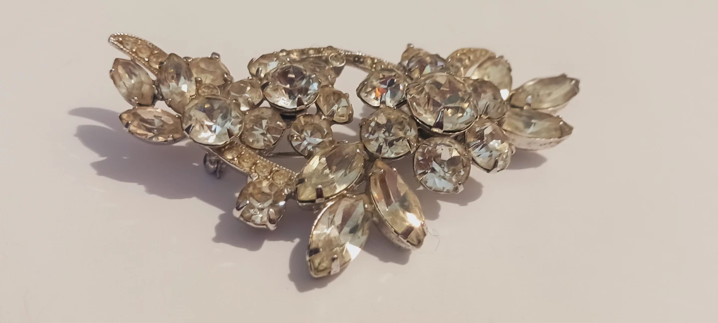 EISENBERG ICE Signed Art Deco Laurel  Crystals  Brooch - photo 2
