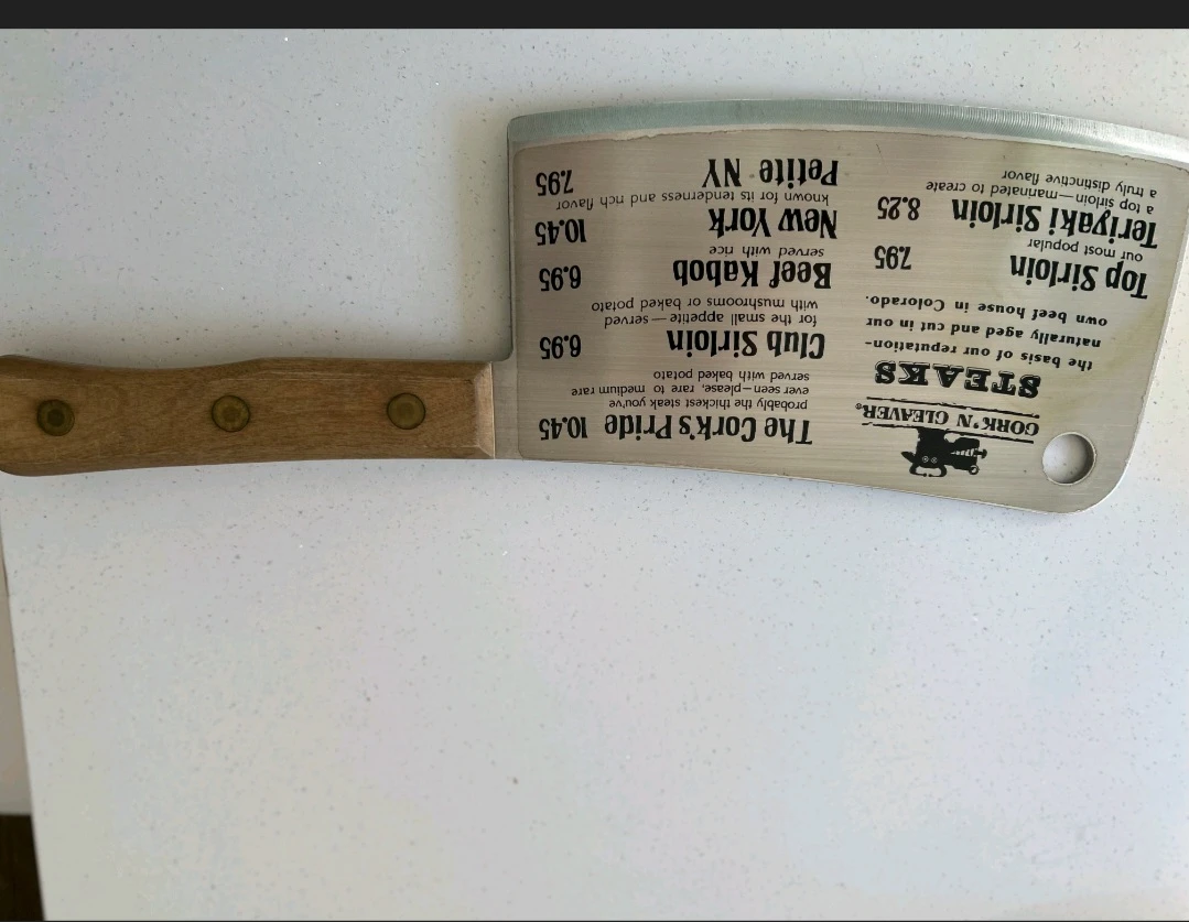 Gorin's Cleaver Steak Knife & Dinner Menu Board
