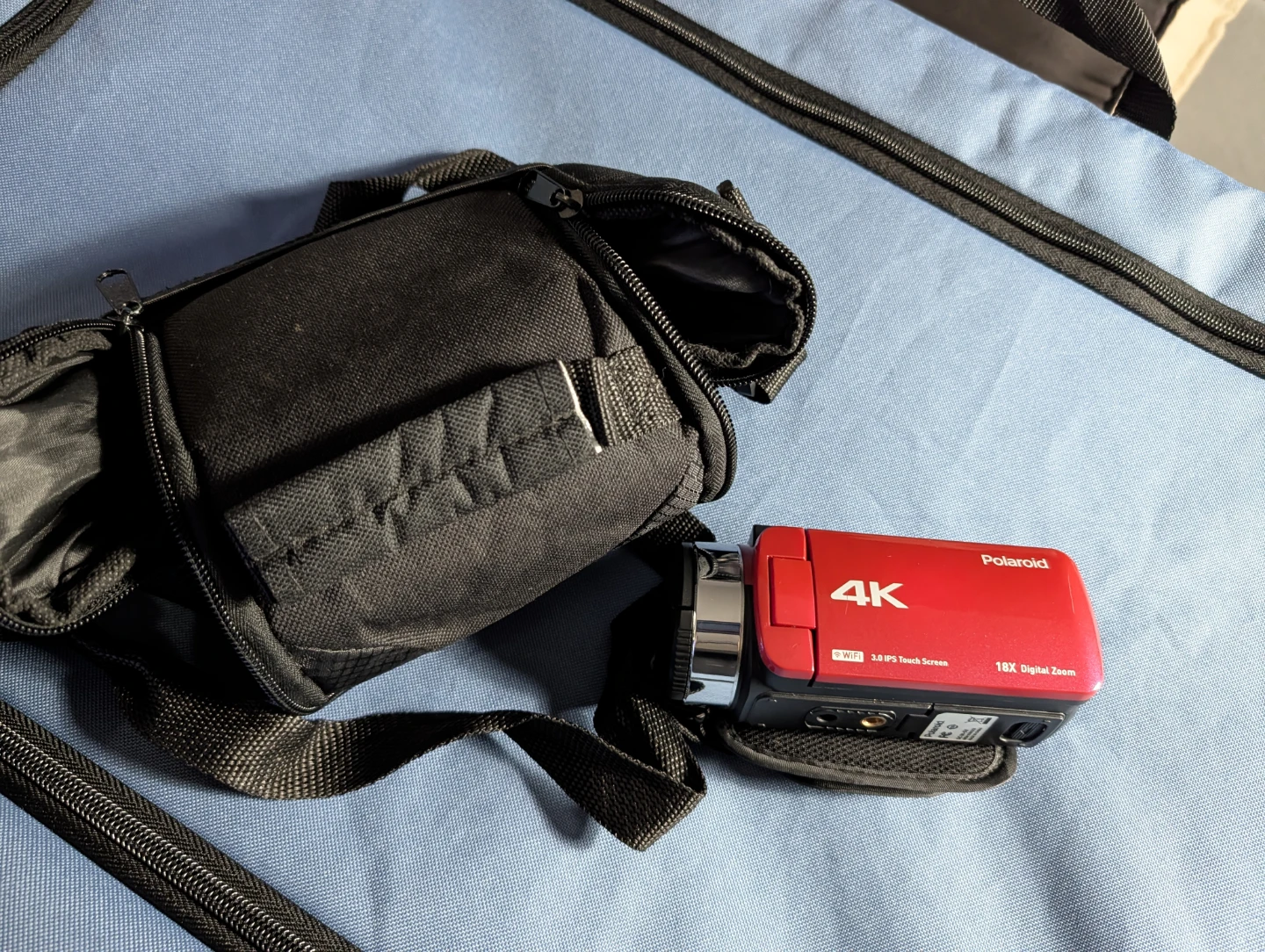 Polaroid 4K Camcorder with 18x Digital Zoom and Carrying Case