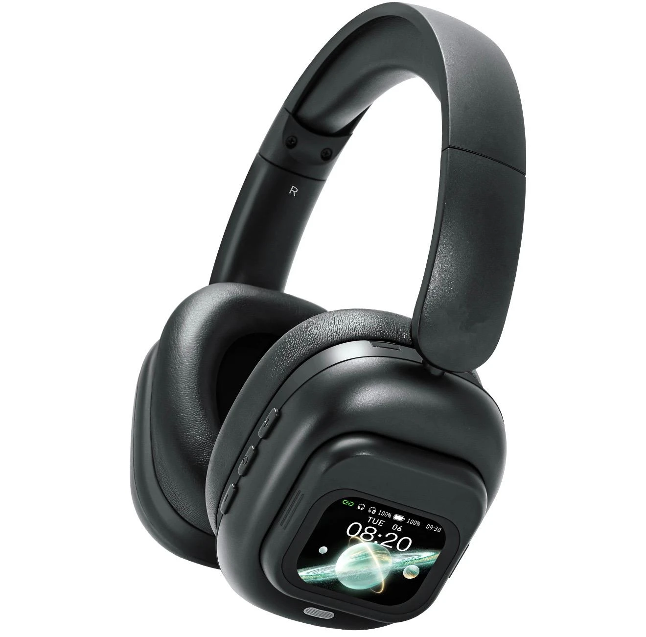 Black Wireless Headphones with Active Noise Cancellation