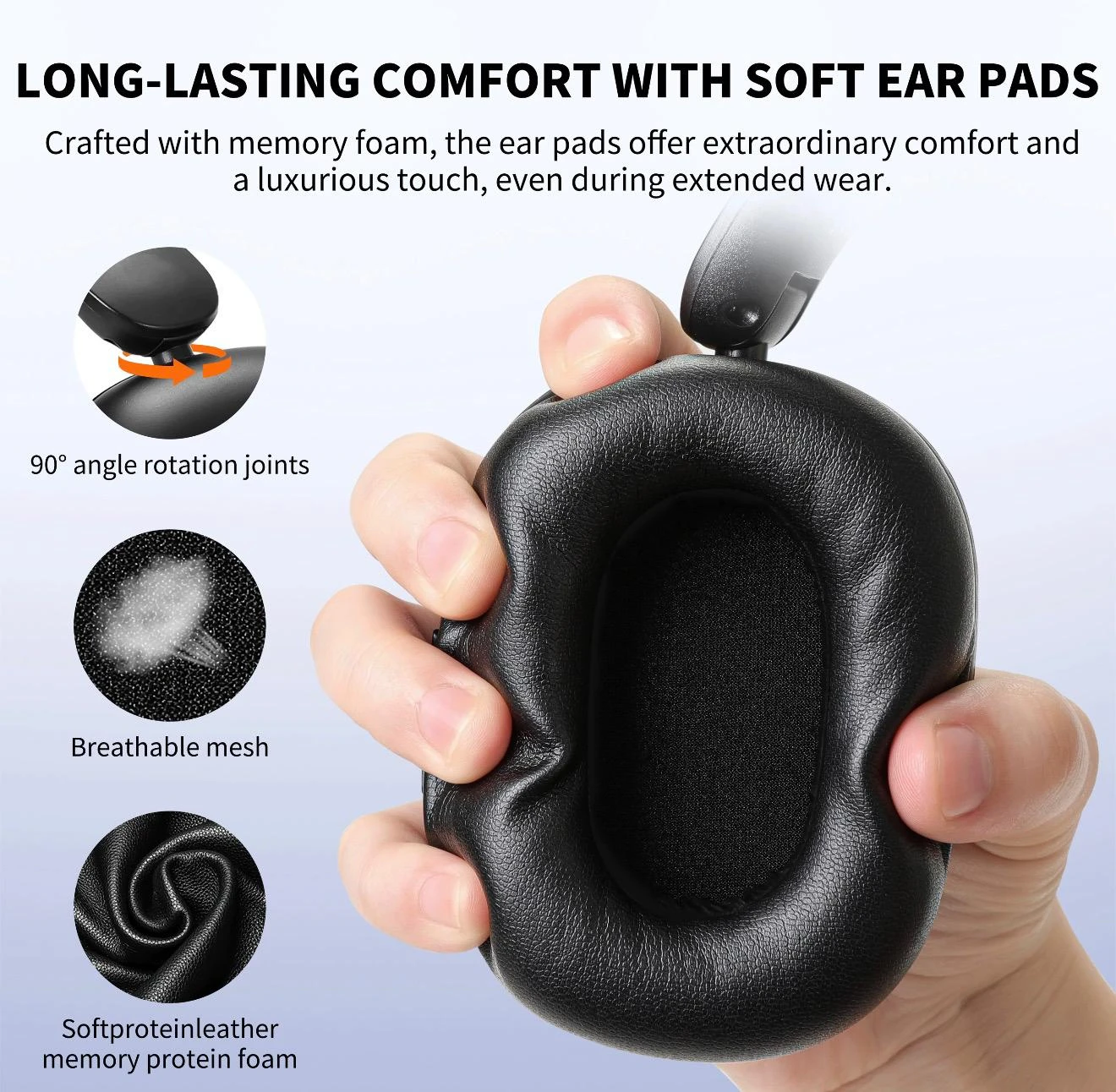 Black Wireless Headphones with Active Noise Cancellation - photo 4