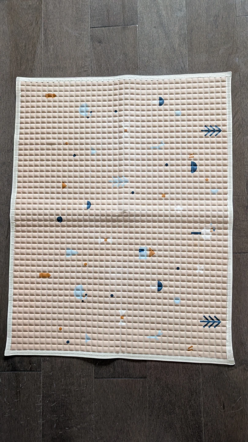Air Bubble Diaper Changing / Play Mat with Geometric Design
