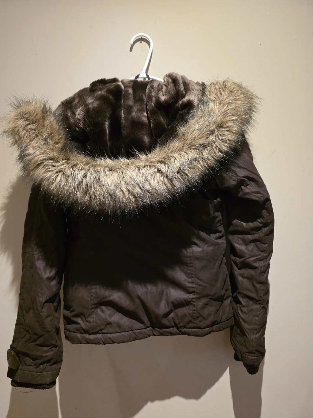 TNA Brown Fur Lined Winter Jacket - Medium - photo 3