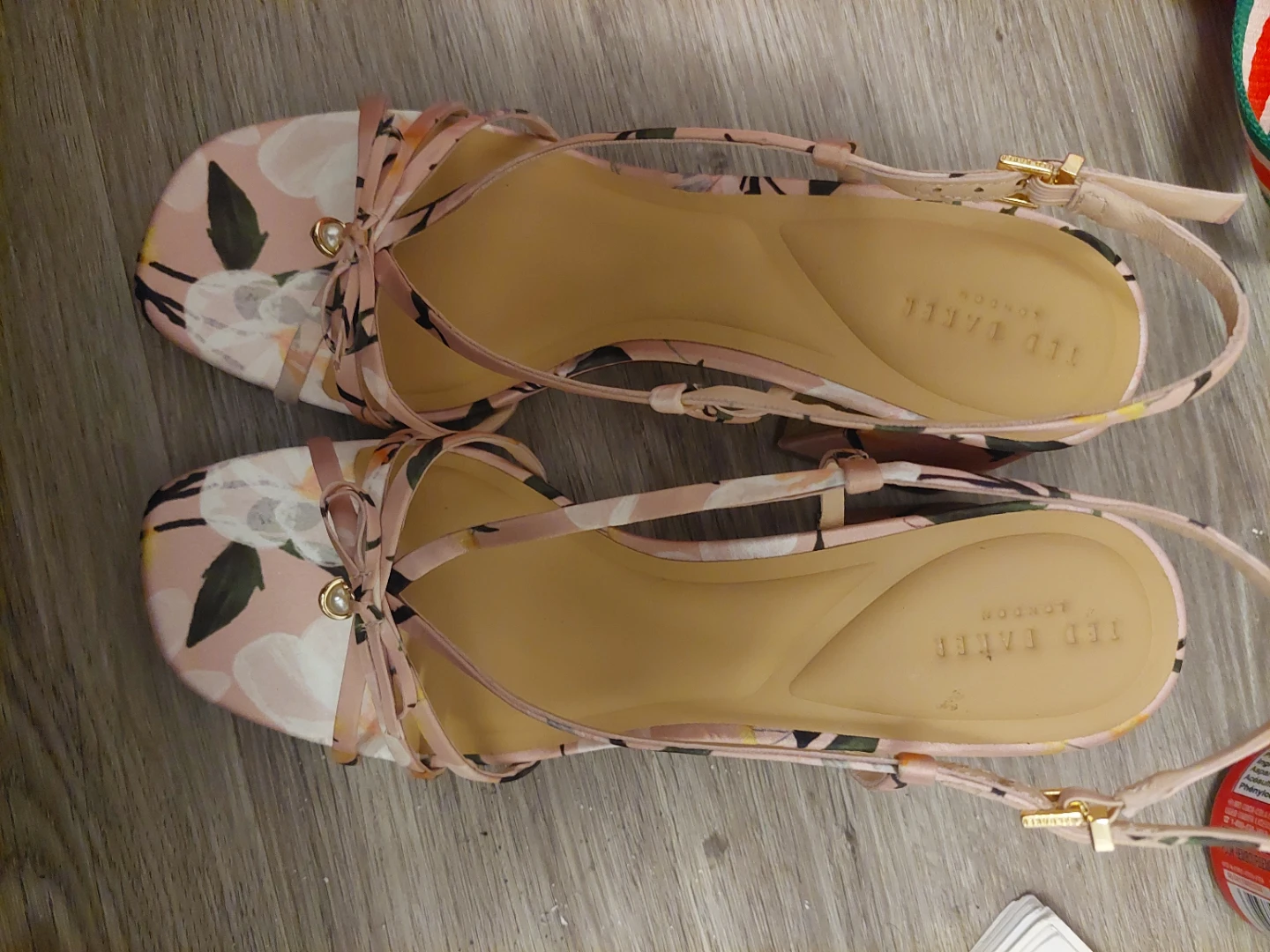Ted Baker London Floral Heeled Sandals Size 9
