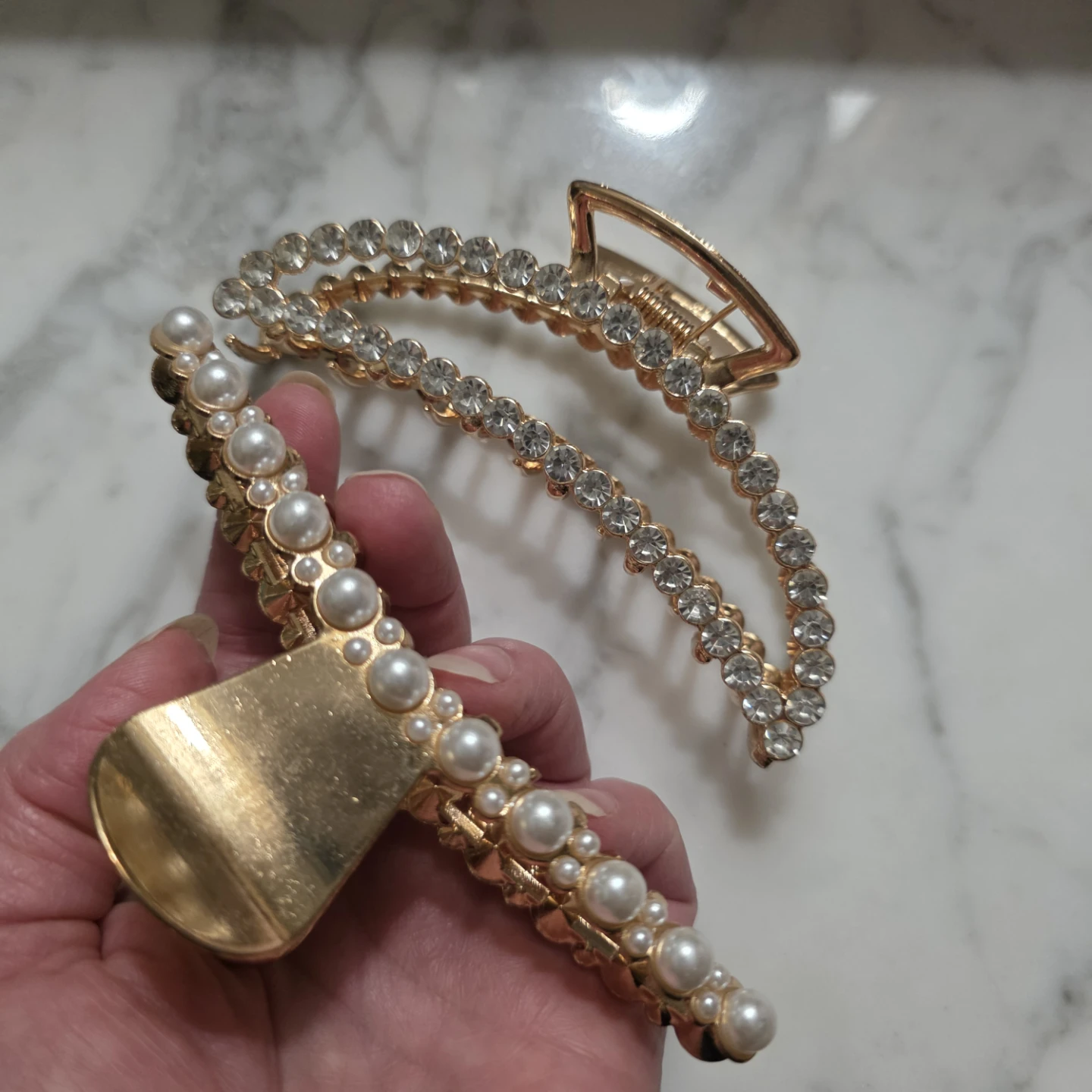 Jeweled Metal Claw Hair Clips - photo 3