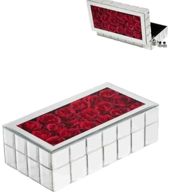 JYJHAUSE Handcrafted Mirror Jewelry Box