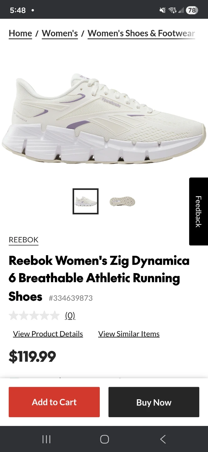 Reebok Women's Zig Dynamica 6 Running Shoes - Size 8 - photo 4