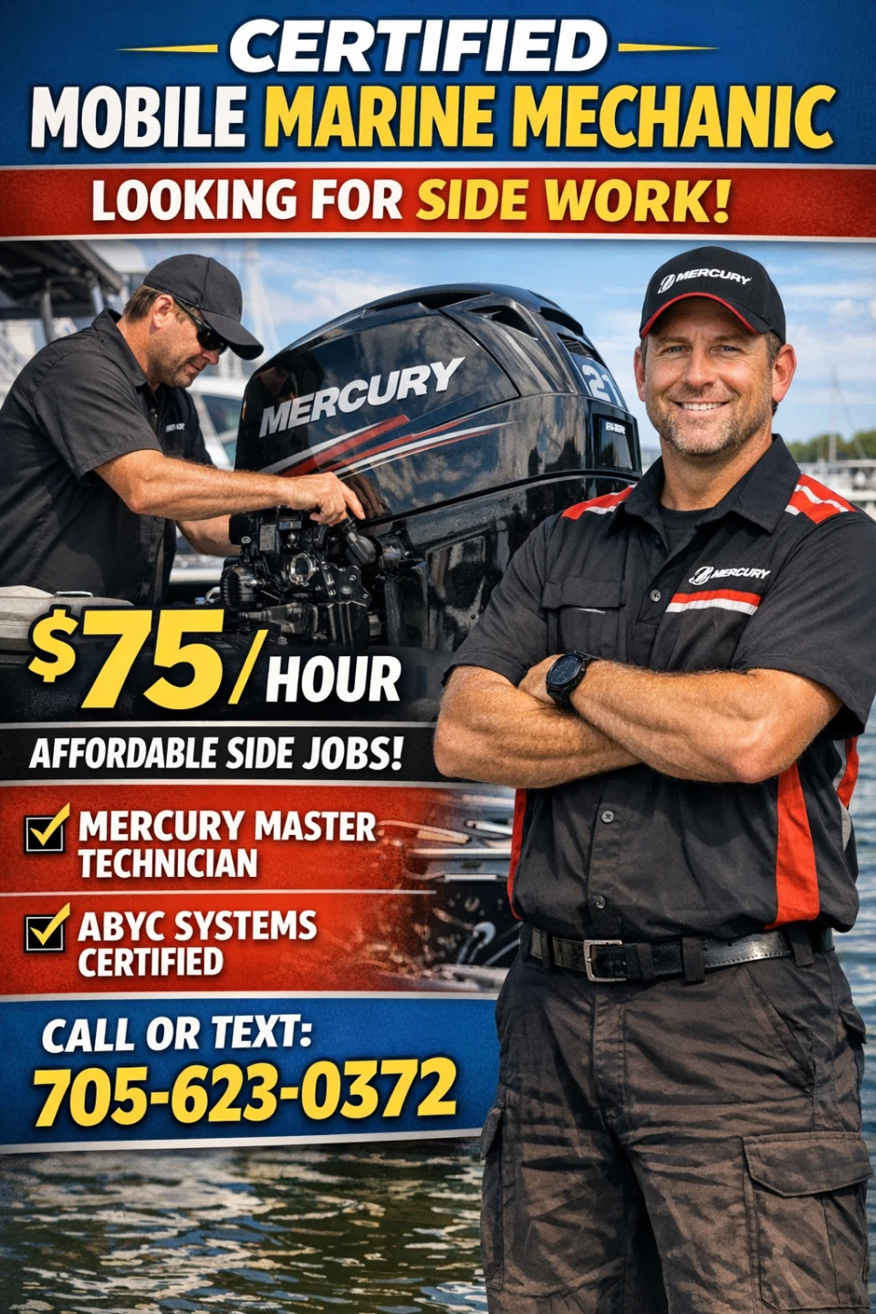 Certified Mobile Marine Mechanic Services - boat repair