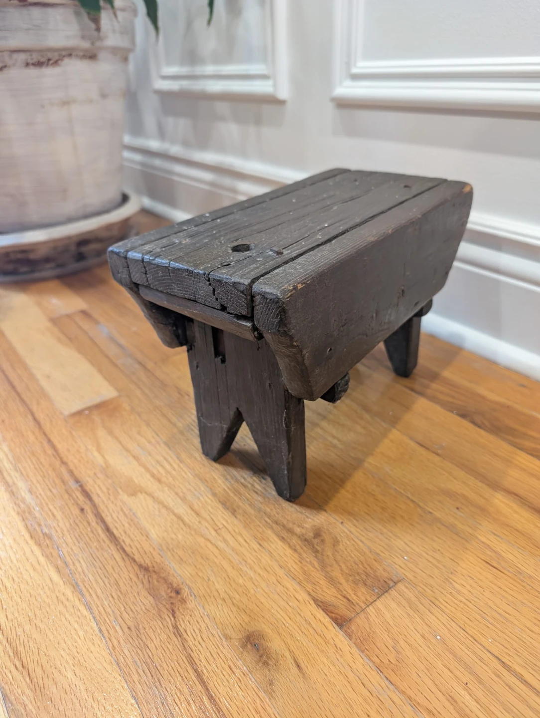 Primitive Wood Cricket Stool or foot bench