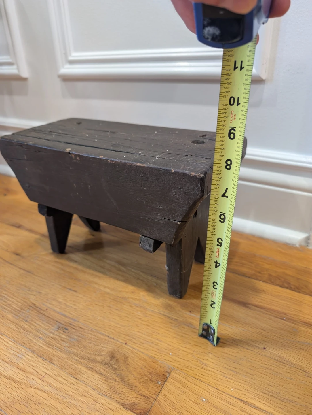 Primitive Wood Cricket Stool or foot bench - photo 5