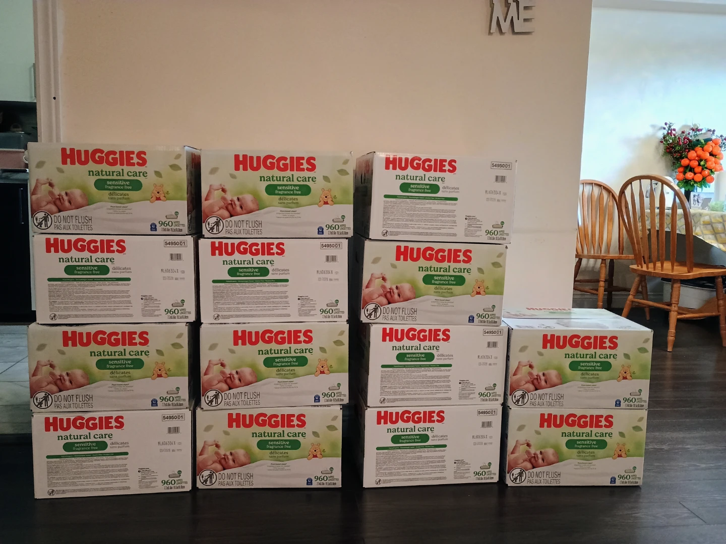 Huggies Natural Care Sensitive Wipes (15 Packs, 960 Wipes Total)