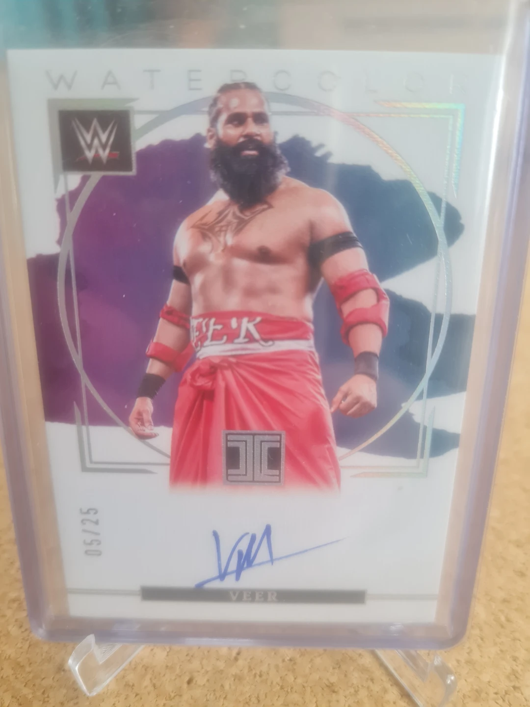 2023 WWE "WATERCOLOR" Veer Mahaan Autograph Card 05/25