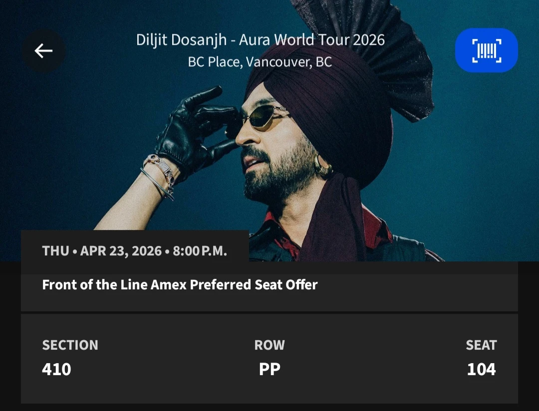 Diljit Dosanjh - Aura World Tour 2026 Ticket - photo 2