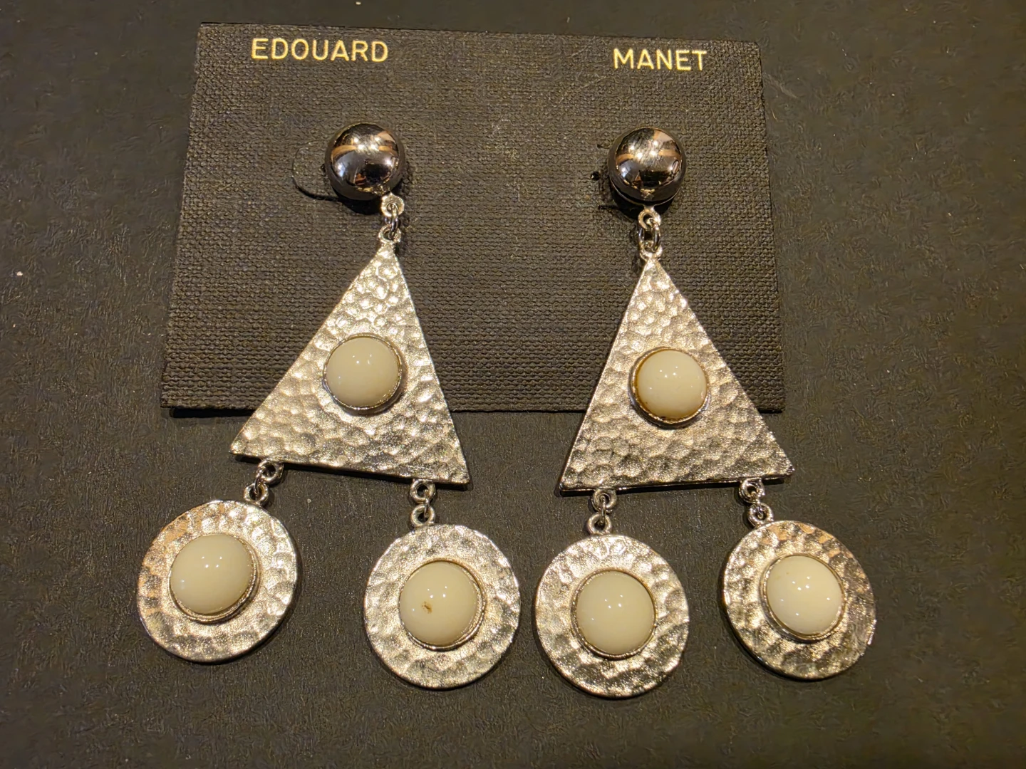 Edouard Manet Gold Tone Dangle Earrings - photo 2