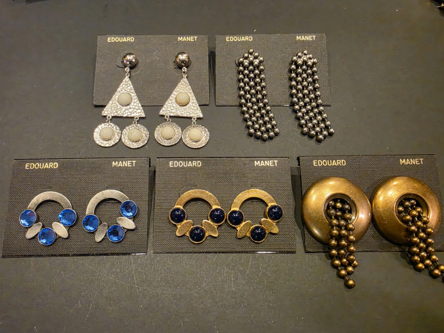 Edouard Manet Gold Tone Dangle Earrings - photo 5