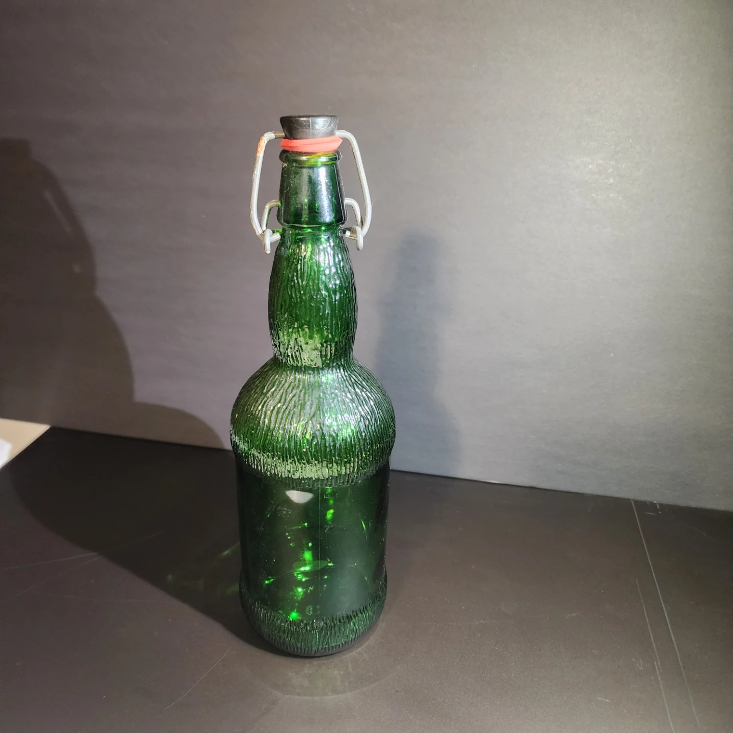 Vintage Green Swing Top Glass Bottle