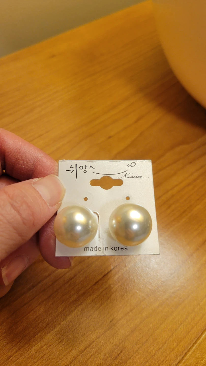 Pair of Pearl and Floral Earrings