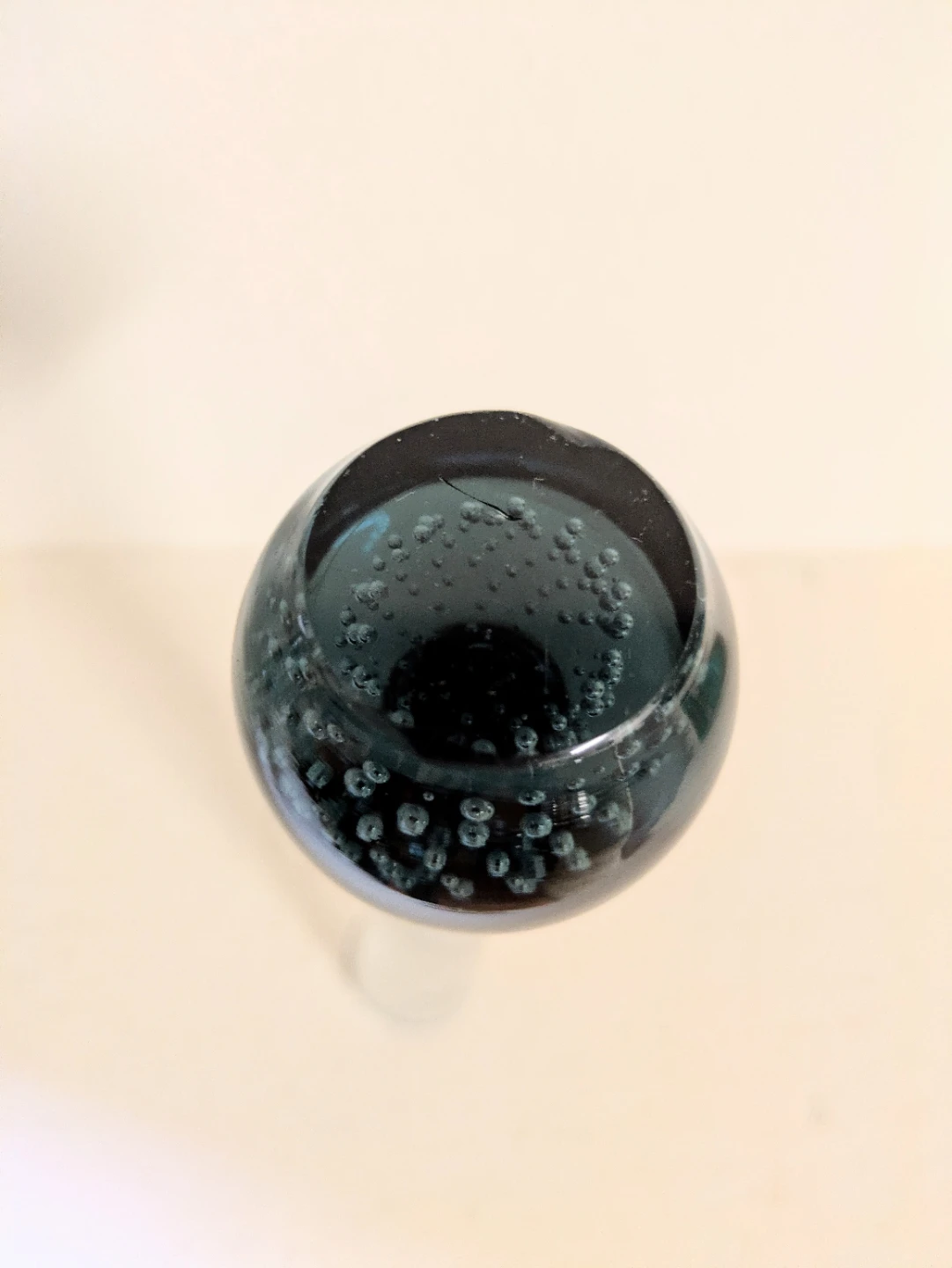 Mid Century Glass Bud Vase with Bubbles - photo 2