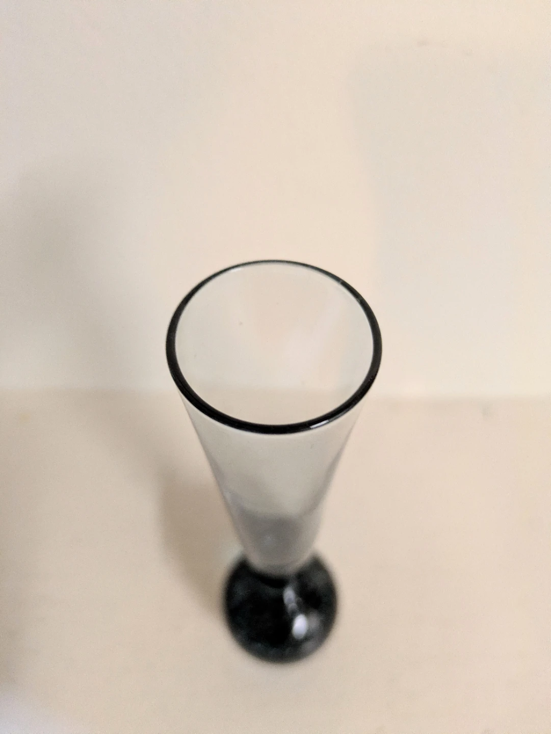 Mid Century Glass Bud Vase with Bubbles - photo 3
