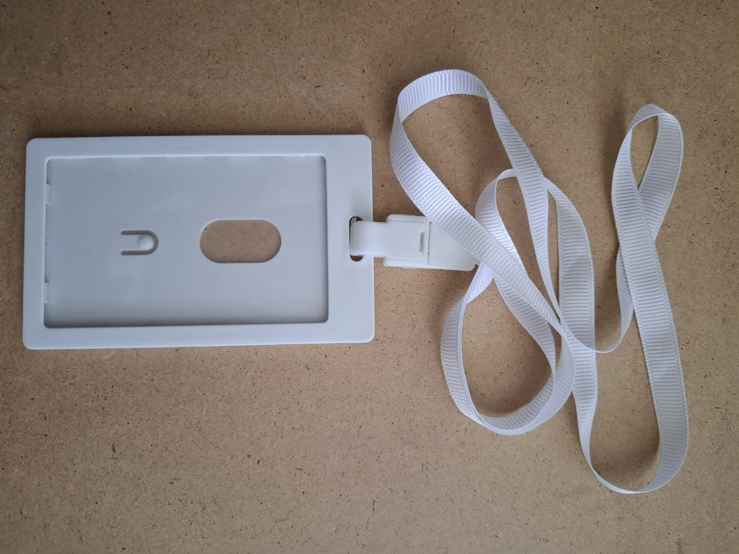 White Lanyard Badge Holder
