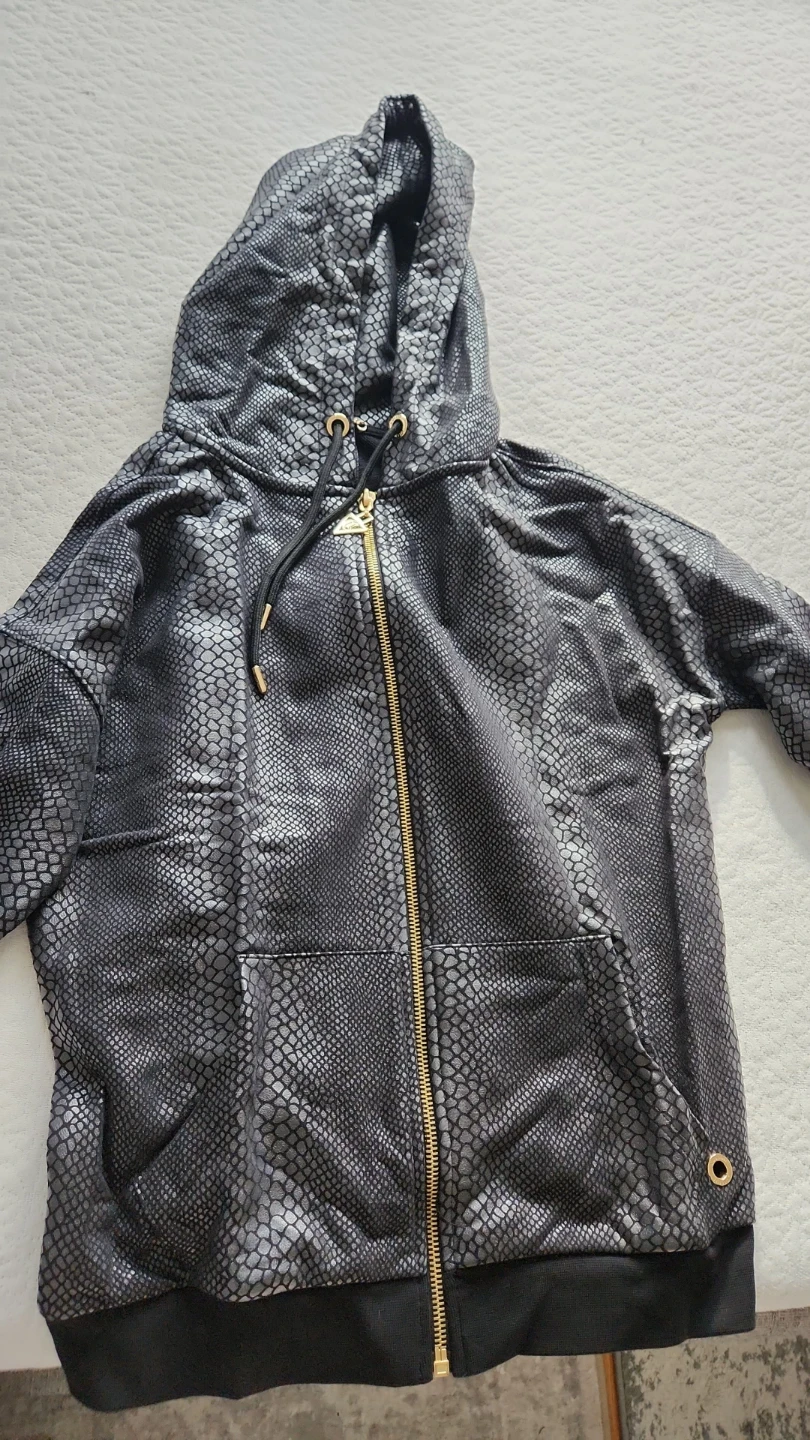 Juicy Couture Snake Print Velour Zip-Up Hoodie