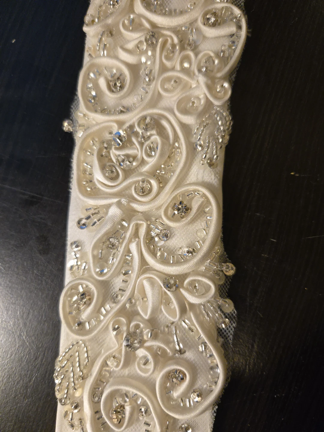 Embellished Bridal Sash - 2" Wide, 30" Long