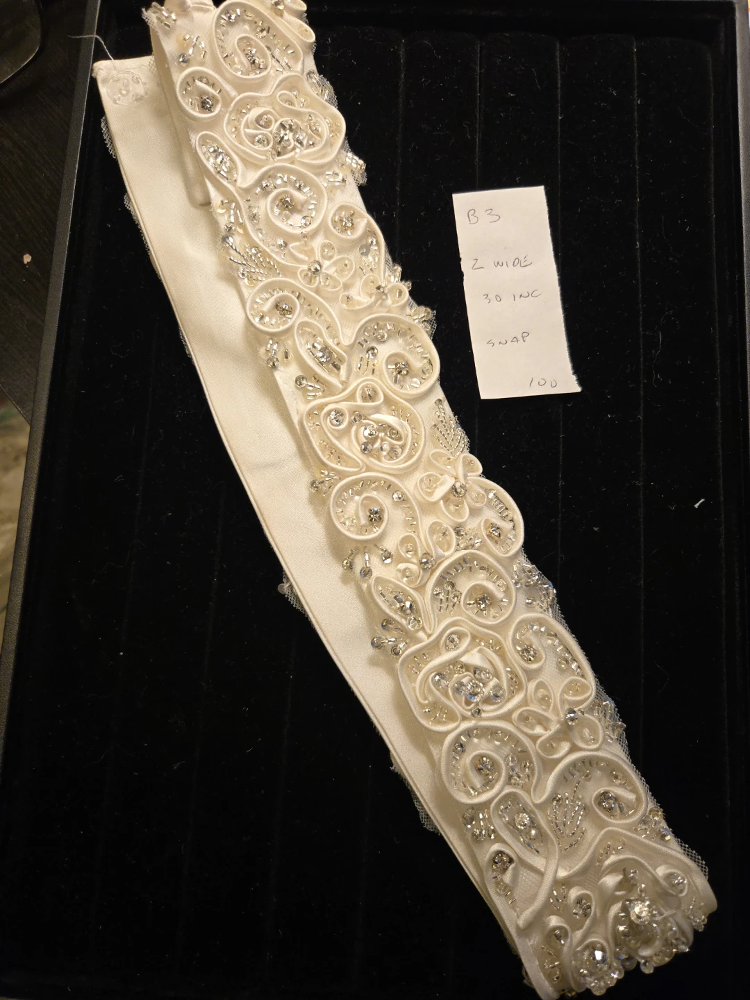 Embellished Bridal Sash - 2" Wide, 30" Long - photo 2