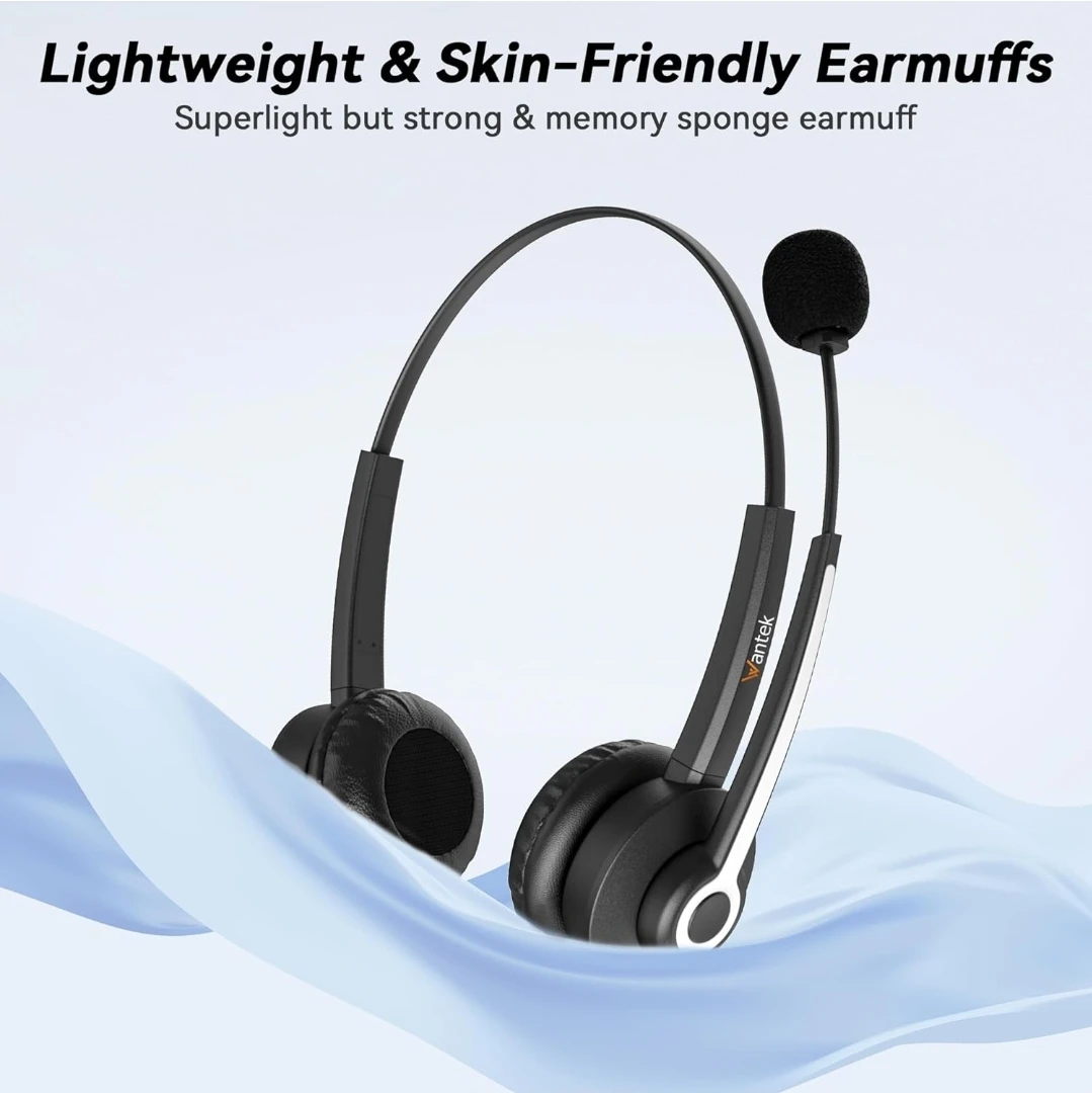 Wantek Dual-Ear Headset with Noise-Cancelling Microphone - photo 3