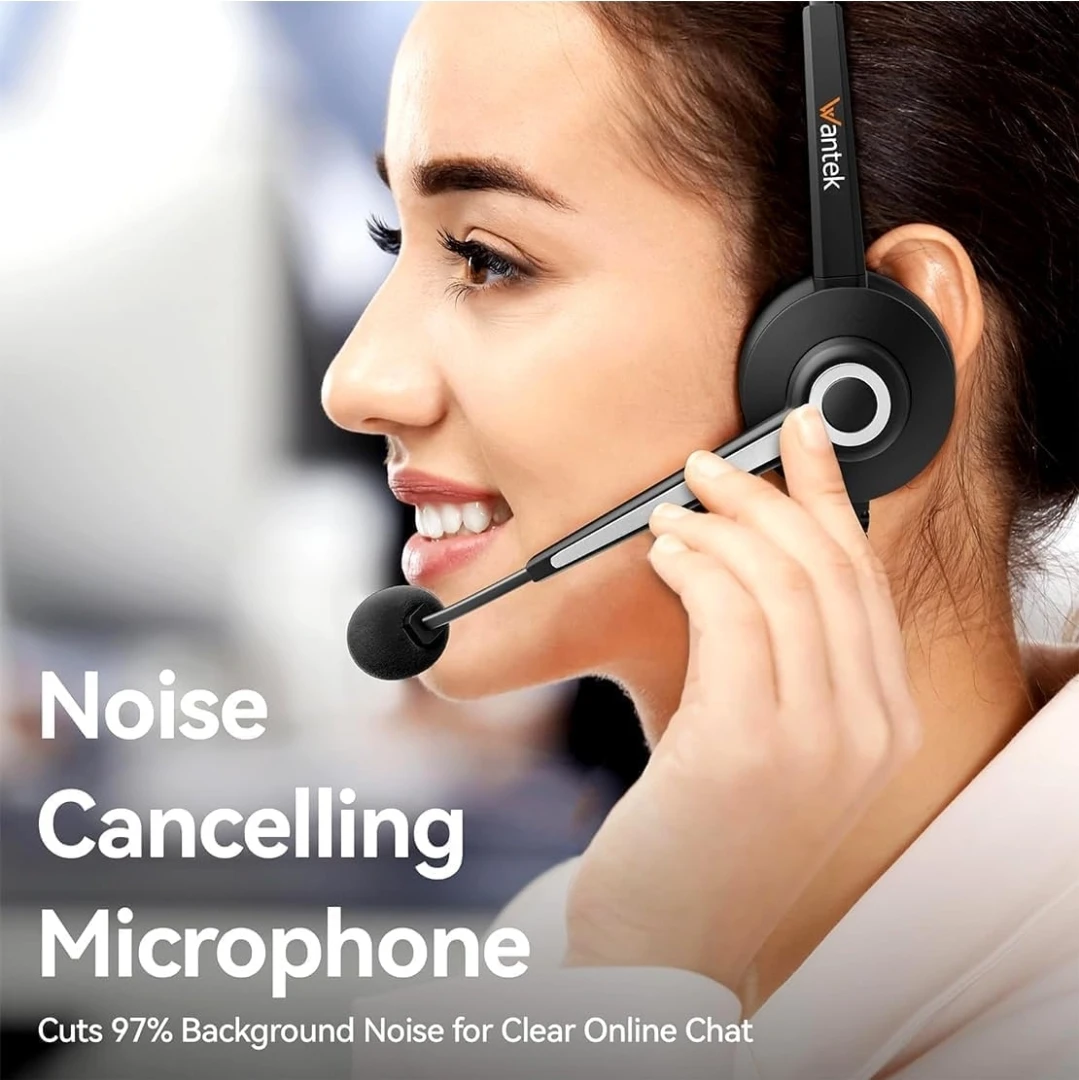 Wantek Dual-Ear Headset with Noise-Cancelling Microphone - photo 5