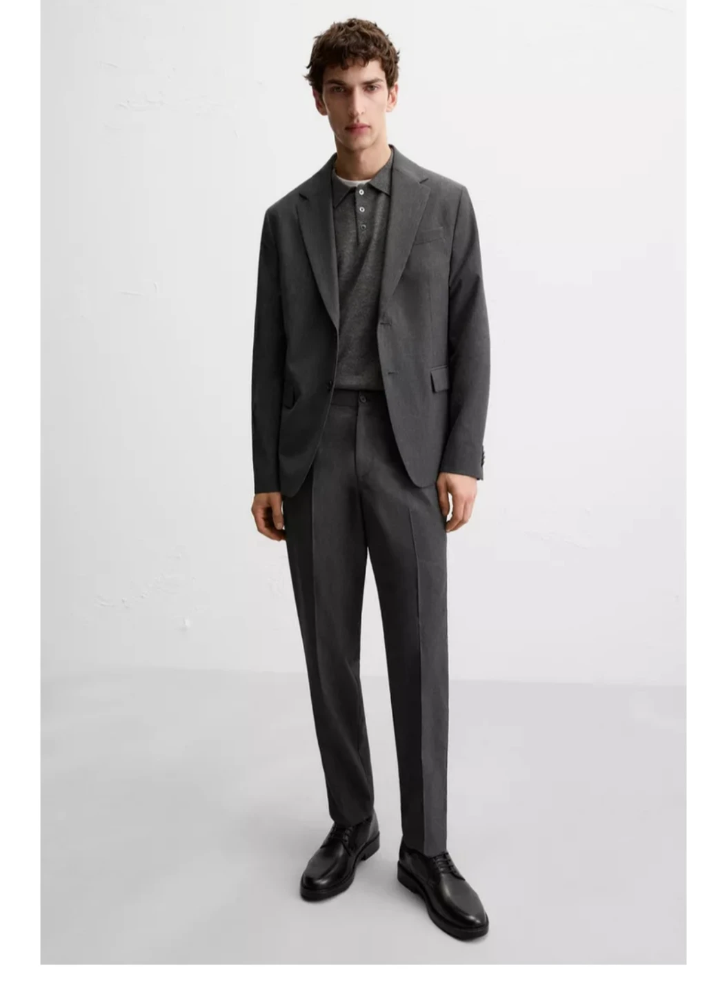Zara Man Derby Dress Shoe - Black Size 47 - photo 2