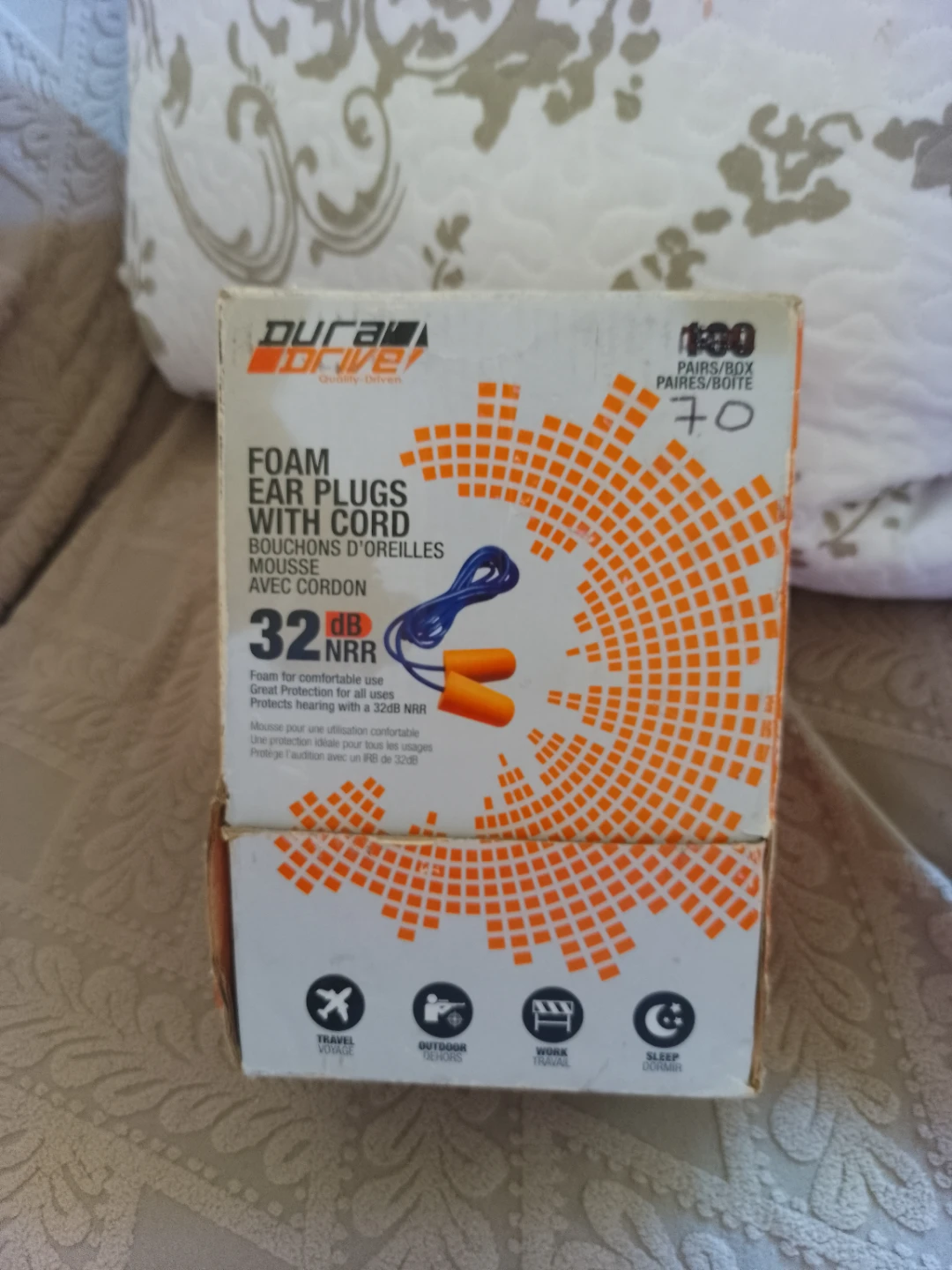 70 units DuraDrive Foam Ear Plugs with Cord