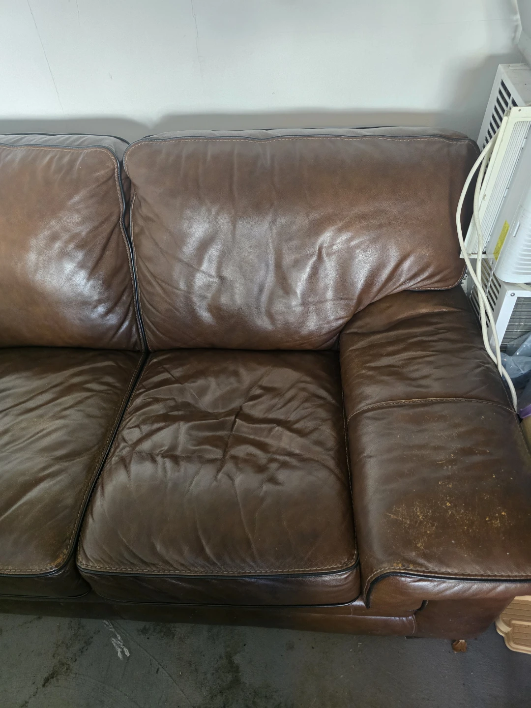 Brown Leather Sofa - photo 2