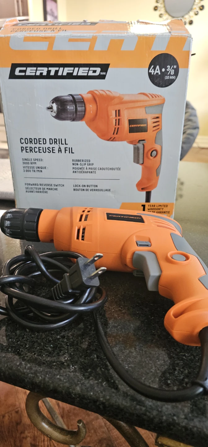 Certified 4A 3/8" Corded Drill