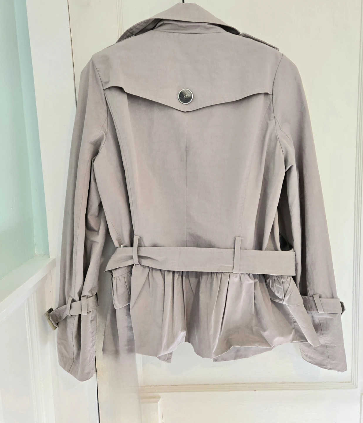 Women's Double-Breasted Short Trench Coat - photo 4