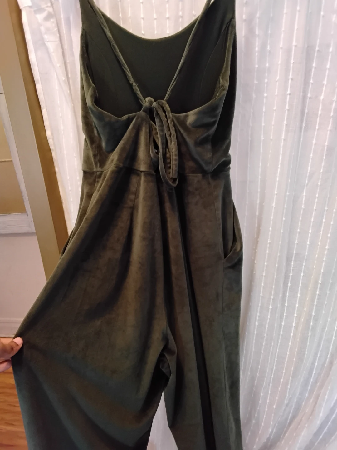Oak + Fort Green Velvet Jumpsuit - Size S