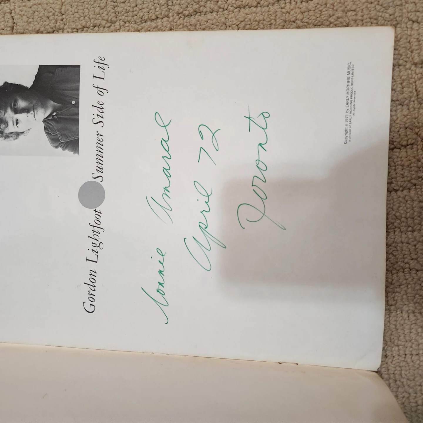 Gordon Lightfoot Summer Side of Life Guitar Sheet Music - photo 2