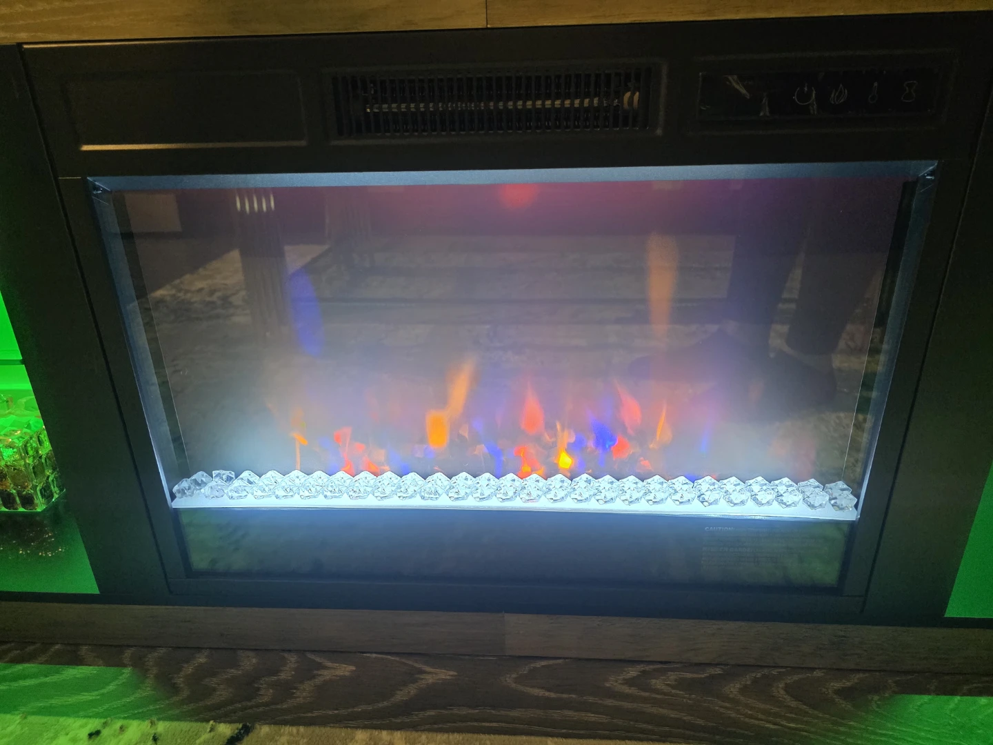 TV Stand with Electric Fireplace and LED Lights - photo 5