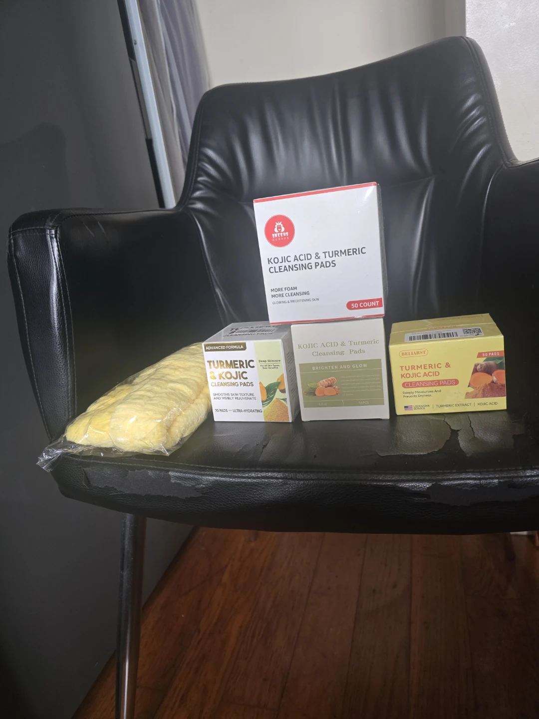 DNETUS & BELIARST Kojic Acid & Turmeric Cleansing Pads Bundle