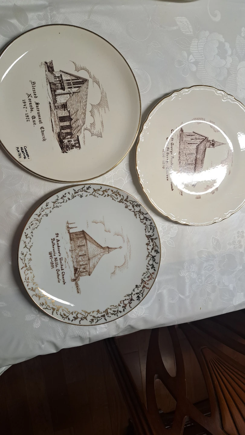 Set of 3 Commemorative Church Plates
