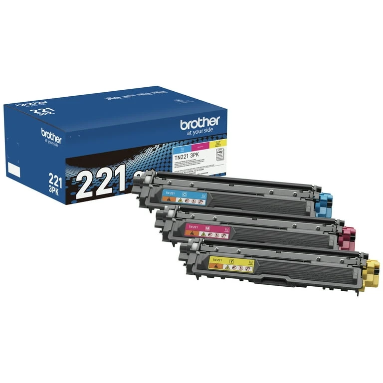 Brother TN221 3PK Cyan Magenta Yellow Toner Cartridge Set - photo 2