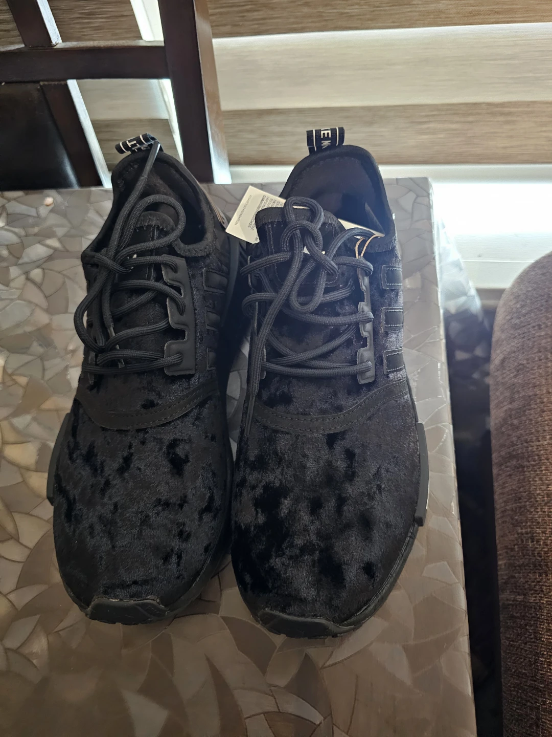 Adidas NMD Velvet Sneakers - Black. Size 7.5