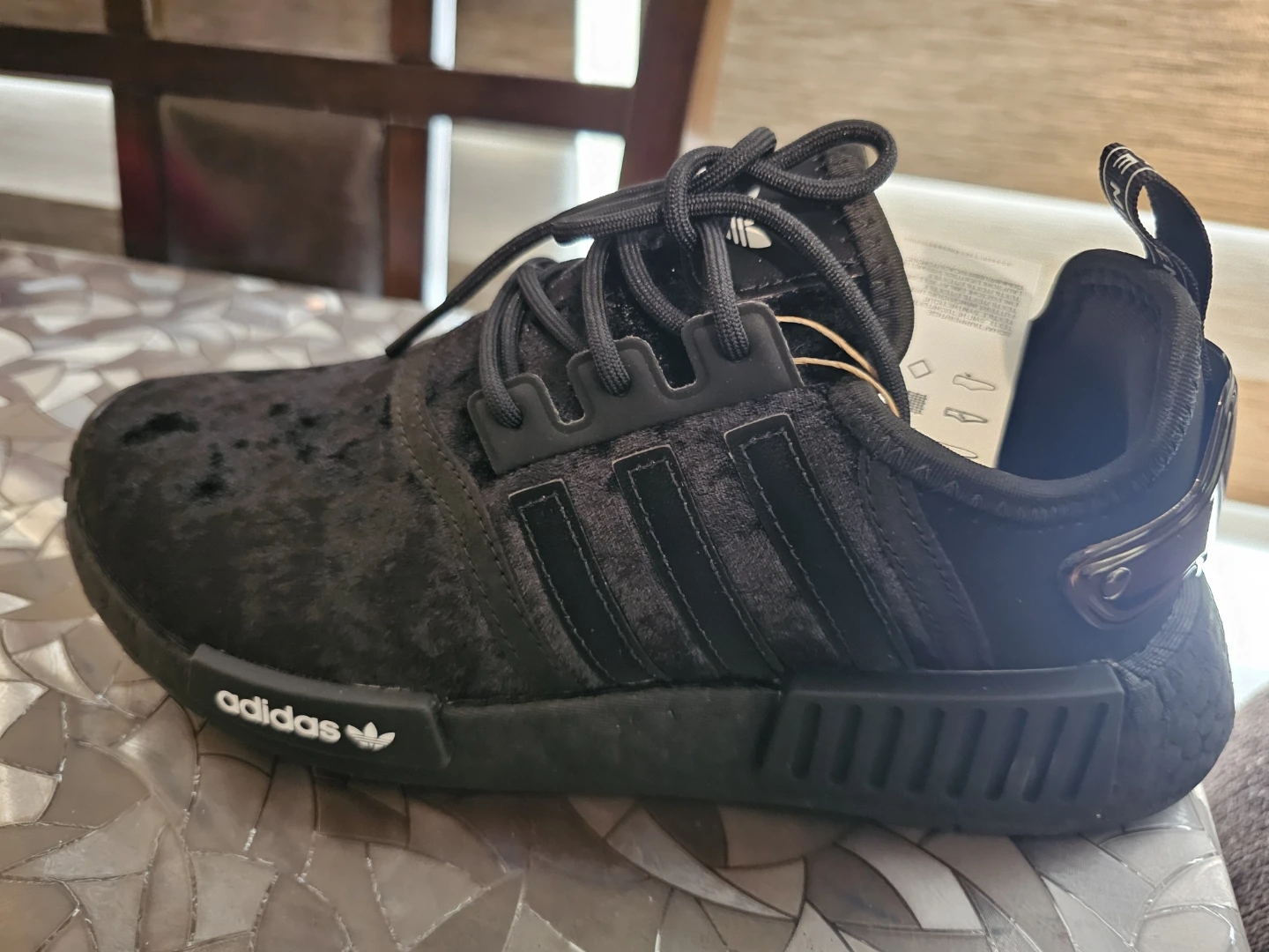 Adidas NMD Velvet Sneakers - Black. Size 7.5 - photo 2