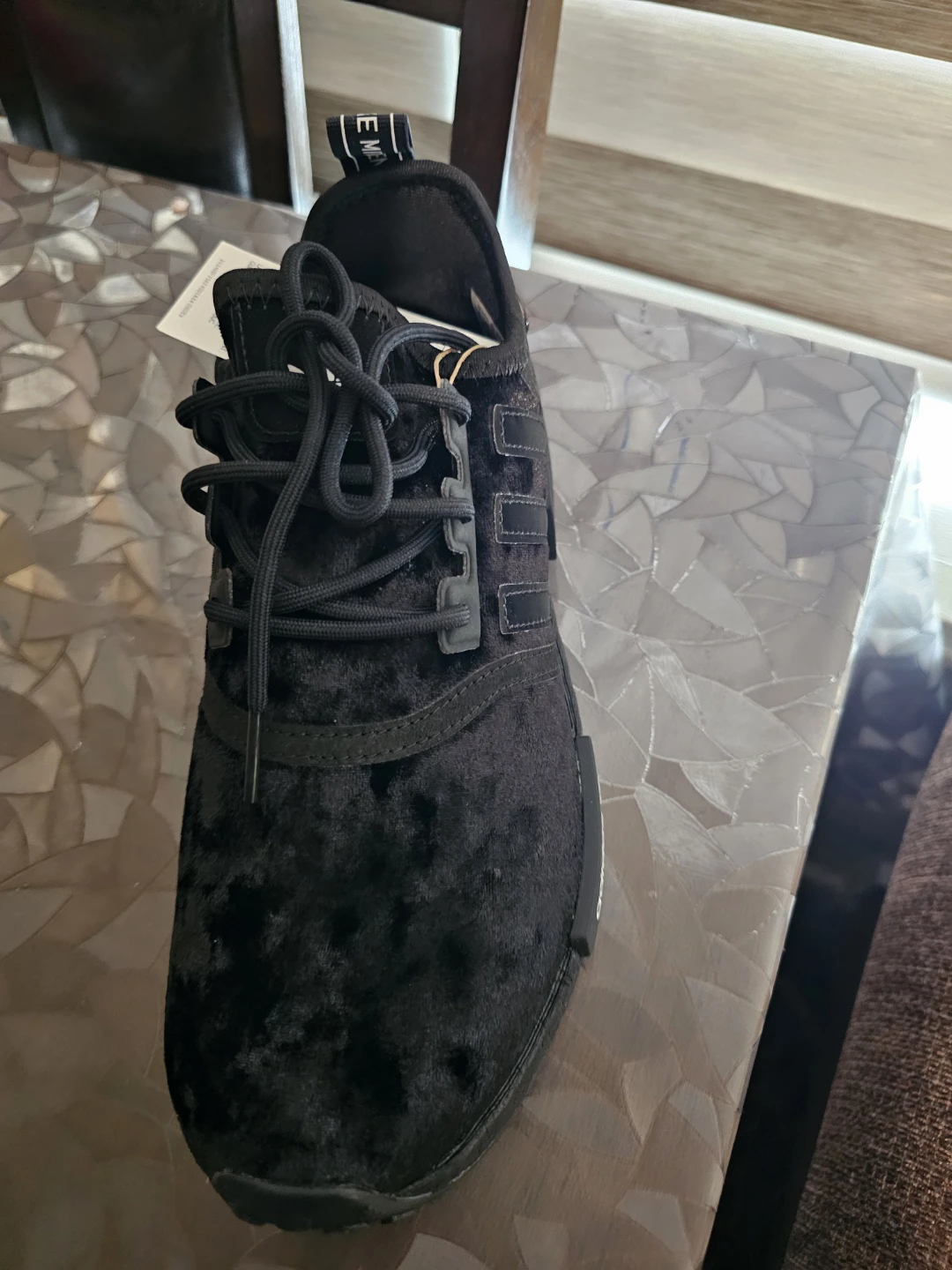 Adidas NMD Velvet Sneakers - Black. Size 7.5 - photo 3