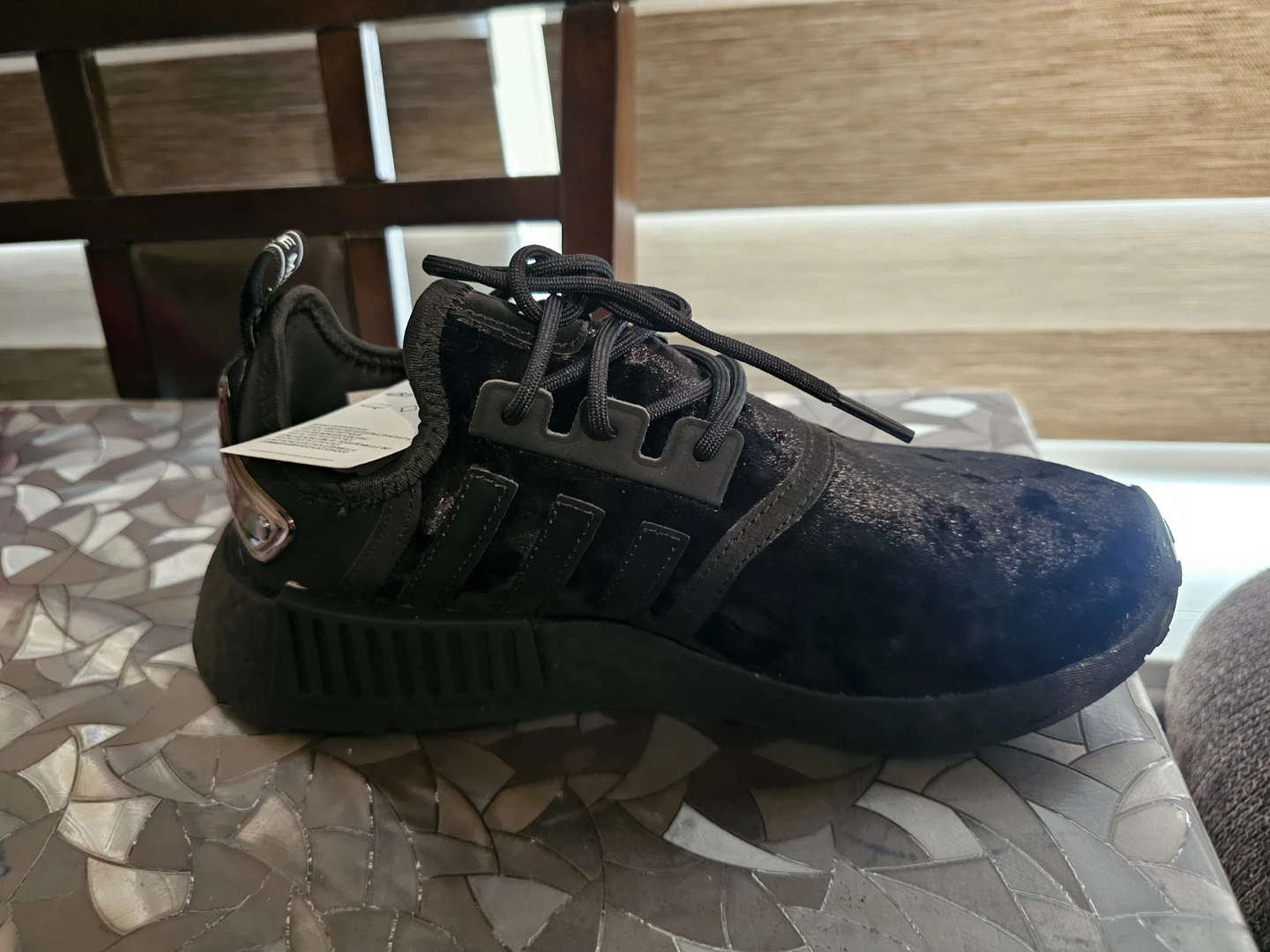 Adidas NMD Velvet Sneakers - Black. Size 7.5 - photo 4