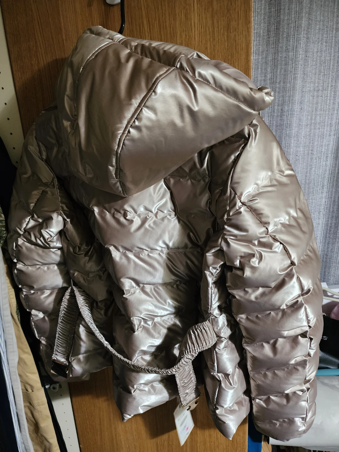 Women's Puffer Jacket with Belt - photo 2