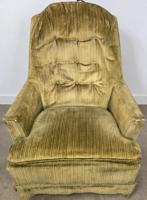 Vintage Recliner Armchair - Gold Corduroy - photo 2